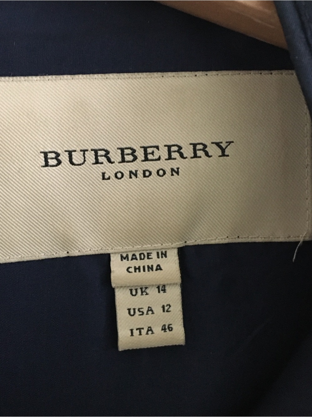 Burberry Mini Dress – Women’s Size 12 – Navy Blue Silk Blend - Picture 4 of 16
